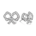 Lorelei Diamond Bow 18 Karat White Gold Earrings